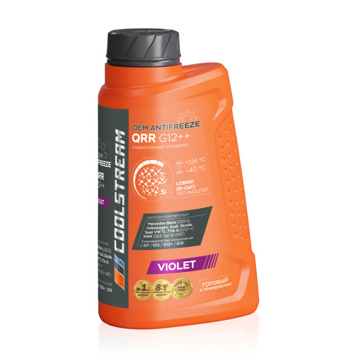 Антифриз COOLSTREAM QRR G-12   фиолетовый 1кг CS011201