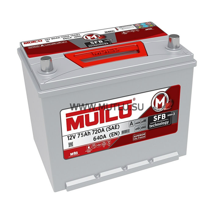 Аккумулятор MUTLU SFB серия 3 75Ah 640А обр.п 260x173x225 D26.75.066.C D2675066C