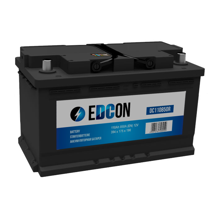 Аккумулятор EDCON 110Ah 850А обр.п 393x175x190 DC110850R