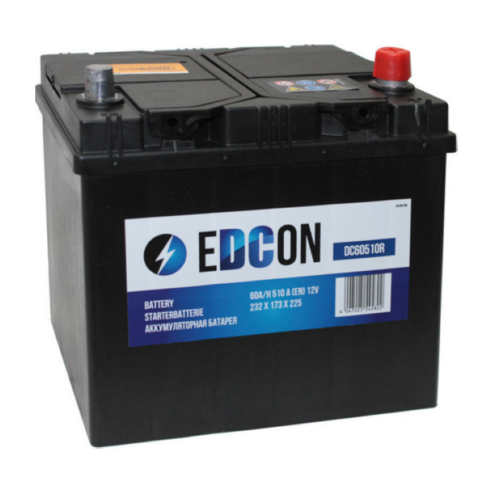 Аккумулятор EDCON 60Ah 510А обр.п 232x173x225 DC60510R