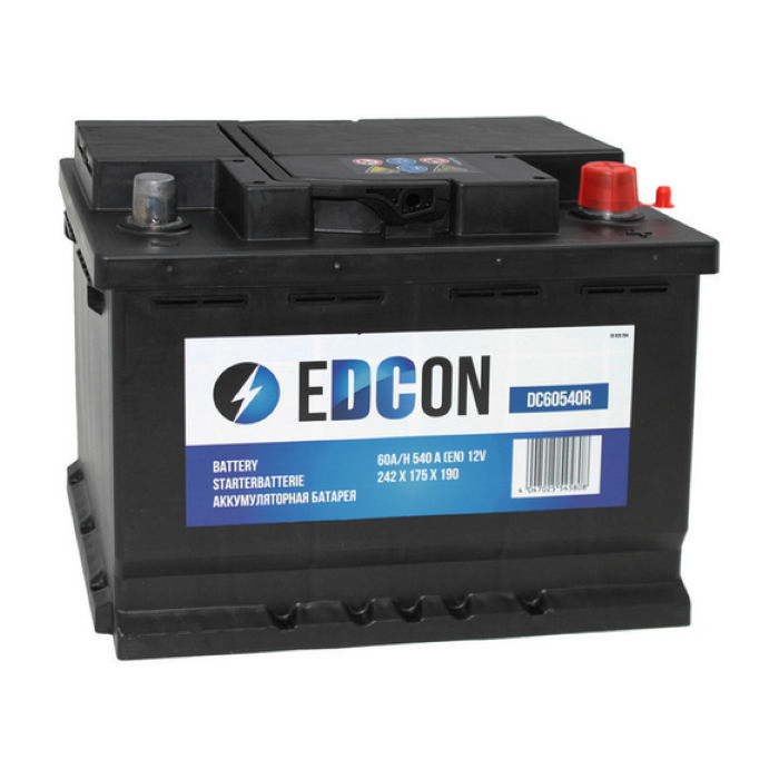 Аккумулятор EDCON 60Ah 540А обр.п 242x175x190 DC60540R