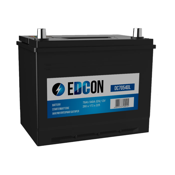 Аккумулятор EDCON 70Ah 540А прям.п 260x173x225 DC70540L