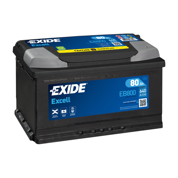 Аккумулятор EXIDE Excell 80Ah 640А обр.п 315x175x190 EB800