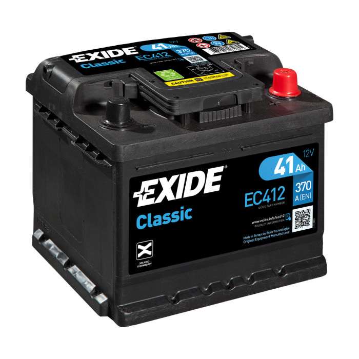 Аккумулятор EXIDE Classic 41Ah 370А обр.п 207x175x175 EC412