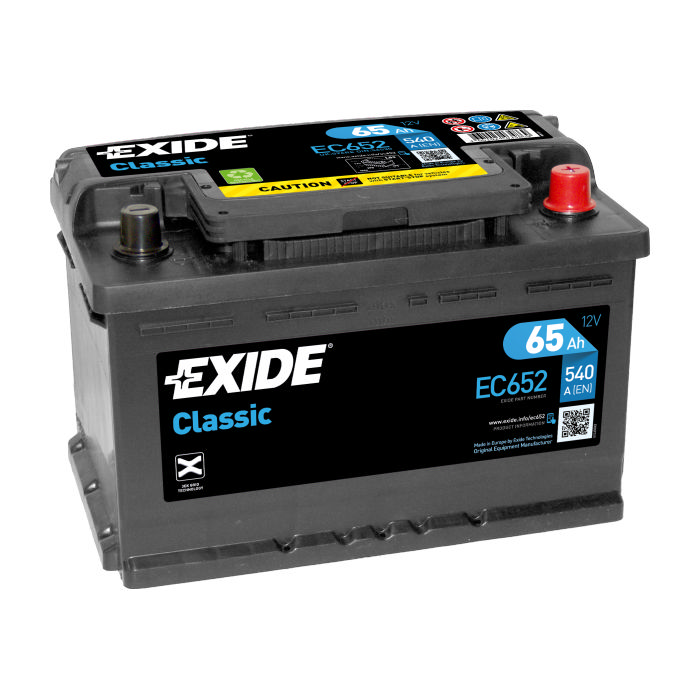 Аккумулятор EXIDE Classic 65Ah 540А обр.п 278x175x175 EC652