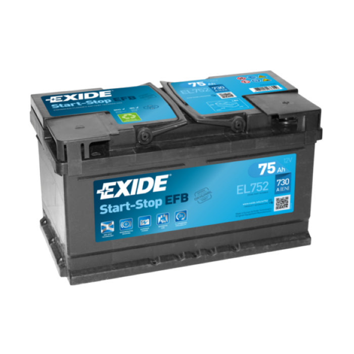 Аккумулятор EXIDE Start-Stop AGM 75Ah 730А обр.п 315x175x175 EL752