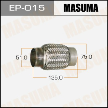 Гофра 51x125 MASUMA с внутр. металлорукавом (Interlock)