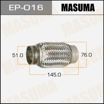 Гофра 51x145 MASUMA с внутр. металлорукавом (Interlock)