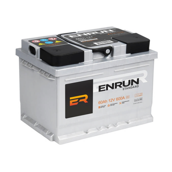 Аккумулятор ENRUN Standard 60Ah 600A обр.п 242х175х190 ES600