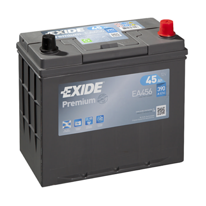 Аккумулятор EXIDE Premium 45Ah 390А обр.п 238x135x227 EА456