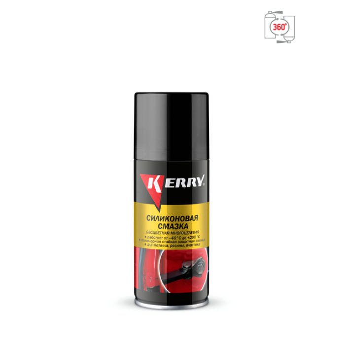 Смазка силиконовая KERRY, аэрозоль, 210 мл, KR9411