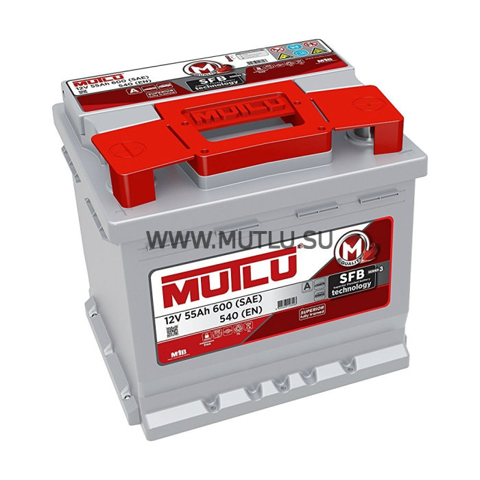 Аккумулятор MUTLU SFB серия 3 55Ah 540А прям.п 207x175x190 L1.55.054.B L155054B