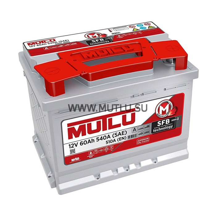 Аккумулятор MUTLU SFB серия 2 60Ah 510А обр.п 242x175x175 LB2.60.051.A LB260051A