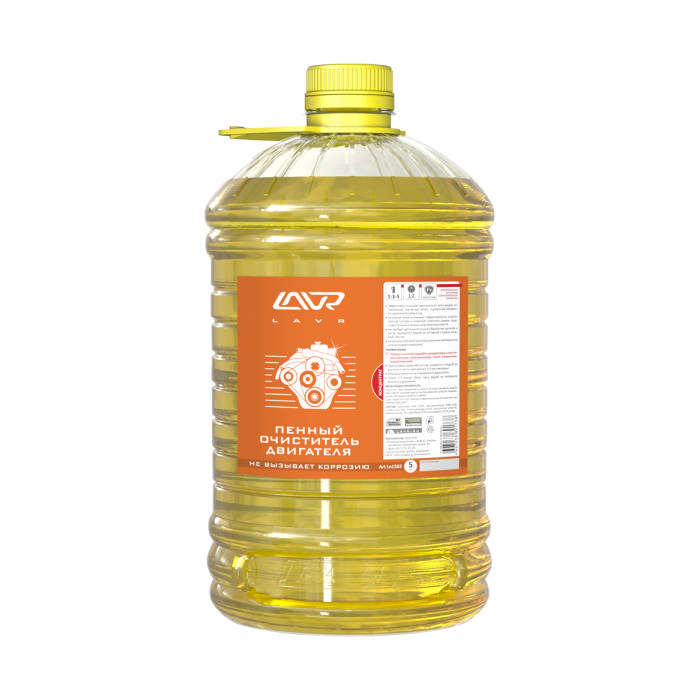 Очиститель двигателя LAVR, пенный, концентрат, 5 л, Ln1502