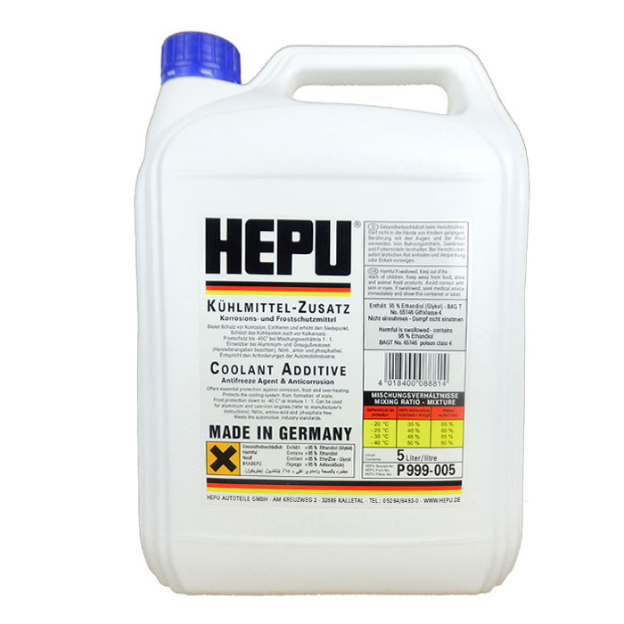 Антифриз-концентрат HEPU G11 синий 5л P999005