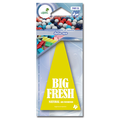 Ароматизатор BIG FRESH, подвесной, пластинка, Бубль Гум, PABF51