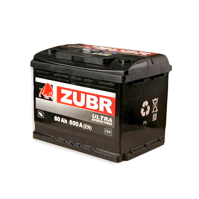 Аккумулятор ZUBR Ultra 60Ah 600А прям.п 242x175x190 ZUBR60L