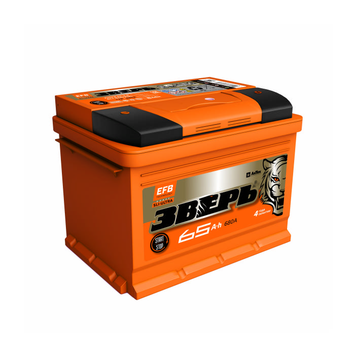 Аккумулятор ЗВЕРЬ EFB 65Ah 680A обр.п Ca/Ca 242х175х190 ZVEFB653R