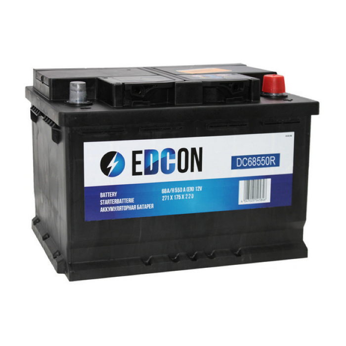 Аккумулятор EDCON 68Ah 550А обр.п 270x175x220 DC68550R