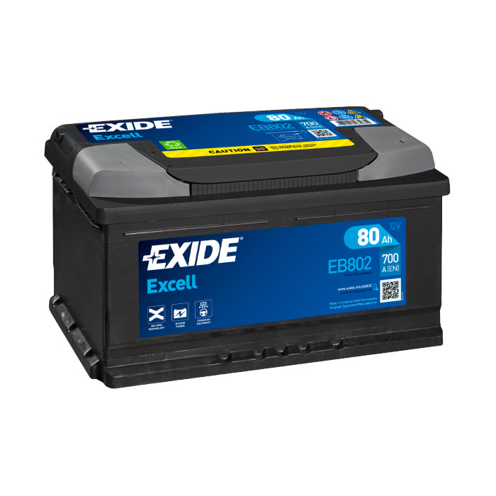Аккумулятор EXIDE Excell 80Ah 700А обр.п 315x175x175 EB802