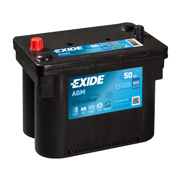 Аккумулятор EXIDE Start-Stop AGM 50Ah 800А прям.п 260x173x206 EK508